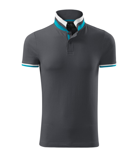 Polokošile Pánská Malfini Premium® Collar Up - Light Anthracite / XL