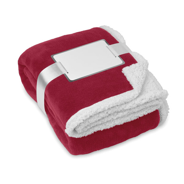 Blanket coral fleece/ sherpa Zermatt - Burgundy