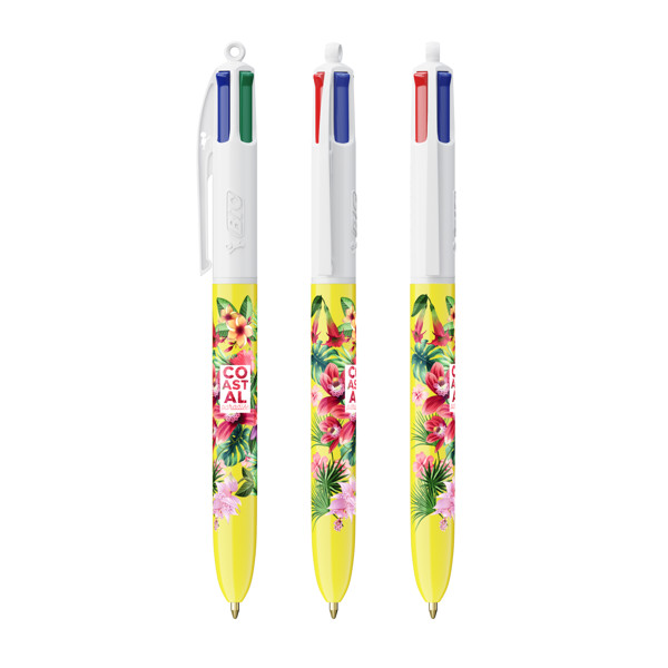 BIC® 4 Colours® ballpen - White/yellow