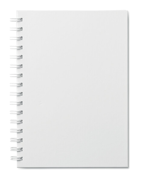 Bloco universitário A5 com capa dura e folhas com o seu desenho - Cor integral / Preto