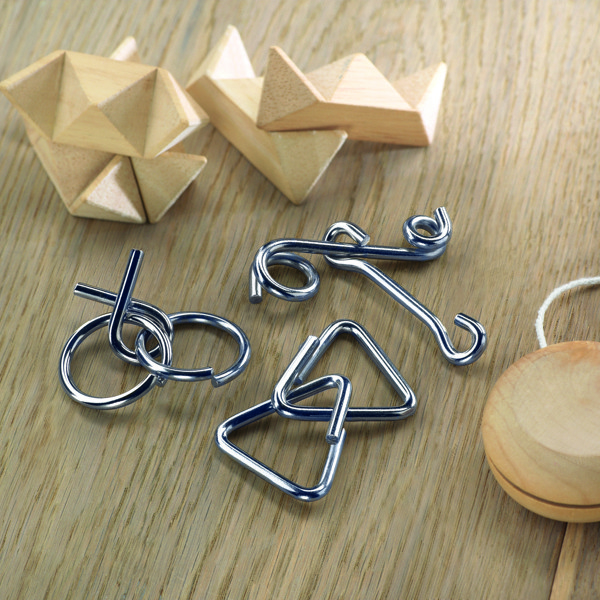 Set of 3 metal brain teasers Threenats