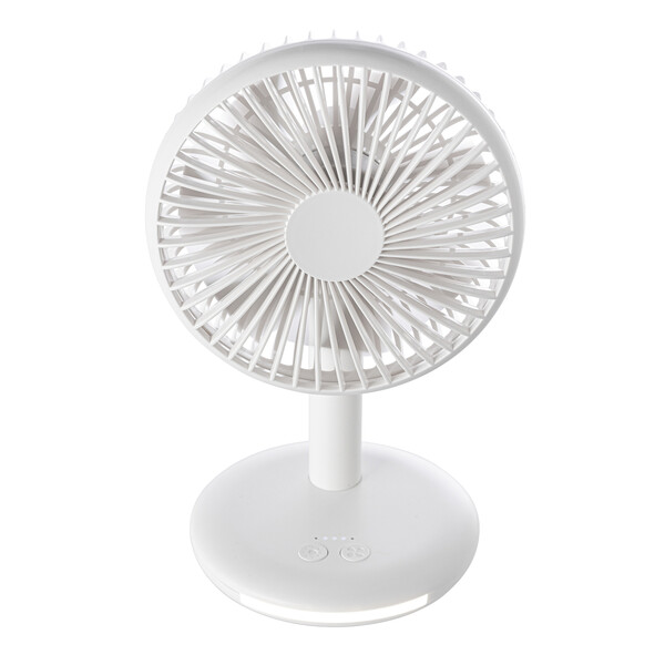 Ventilateur rechargeable avec lumière DESKSTREAM - blanc