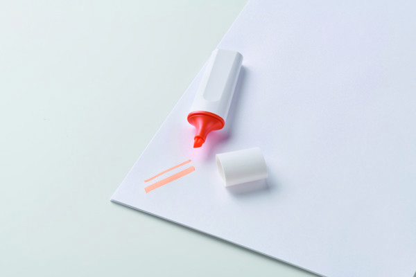 Evidenziatore in RPET Lit - Arancio Neon