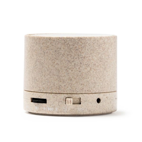Altavoz inalámbrico personalizado de fibra de trigo 3W con radio FM y Bluetooth