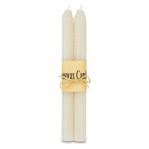 Biella set of 2 long beeswax candles