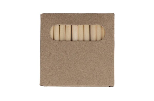 12 colouring pencils in kraft box