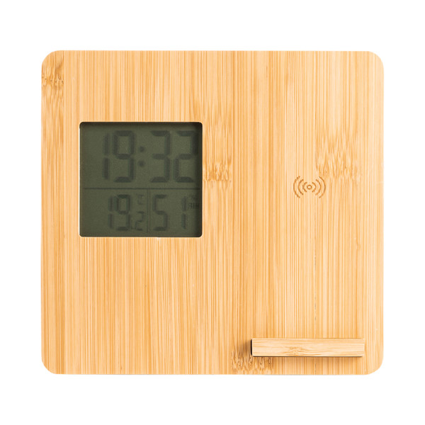 Hixon weather station with wireless charger - Beige