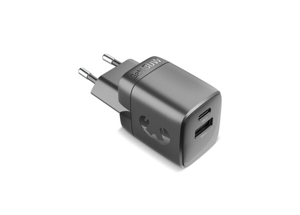 Fresh 'n Rebel 30W Snellader GaN USB-C &amp; USB-A - Donker Grijs