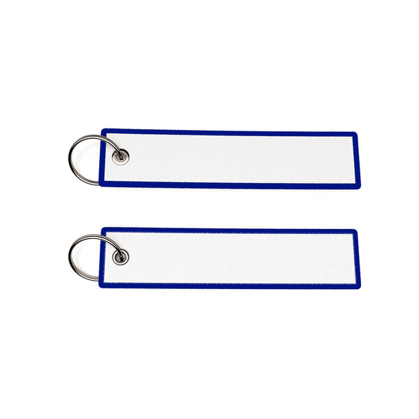 Full colour printed key tag - Reflex Blue C / 13x3cm