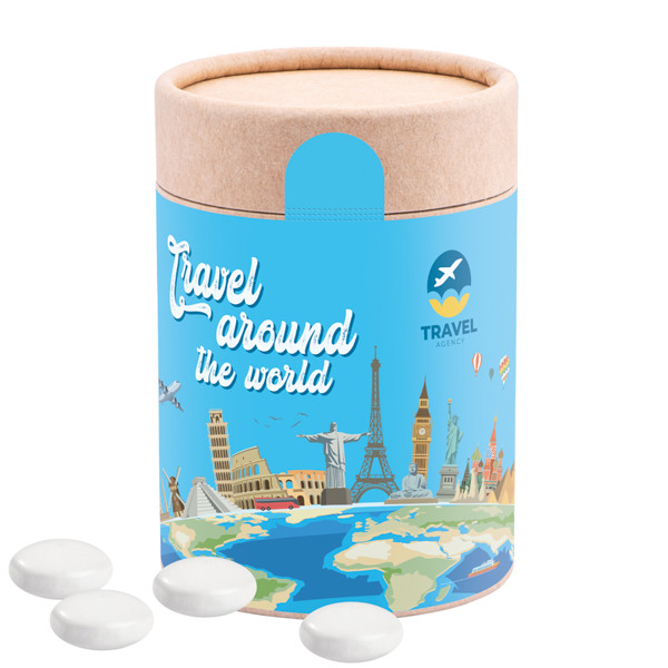 Papierdose Eco Maxi, Mentos Kaudragee Mint | Mentos Kaudragee Mint, 220 g