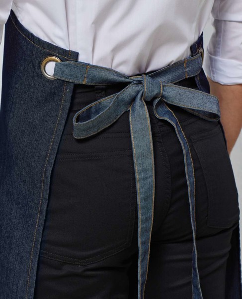 Kontrastna traper pregača 'Domain' - Black Denim