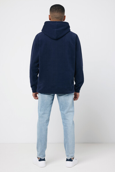 Polaire à capuche en polyester recyclé IQONIQ Trivor - Bleu Marine / L