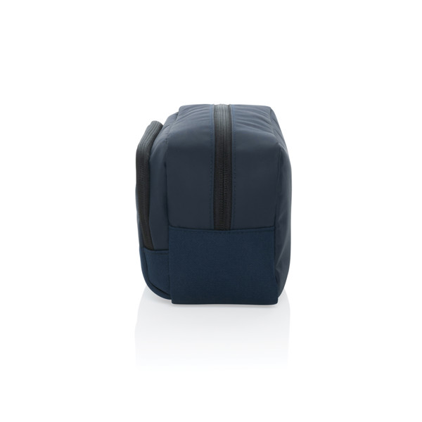 Trousse de toilette en rPET AWARE™ Armond - Bleu Marine
