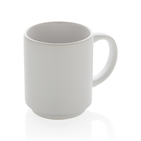 Ceramic stackable mug 180ml - White