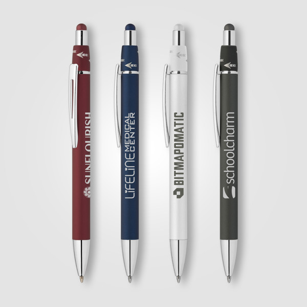 Orbit Spinner Chrome Metall Kugelschreiber - m/Stylus - Farbmix bestellen / Laser