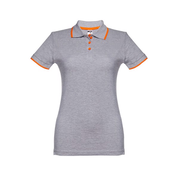 THC ROME WOMEN. Polo slim fit pour femme - Gris Clair Matte / M