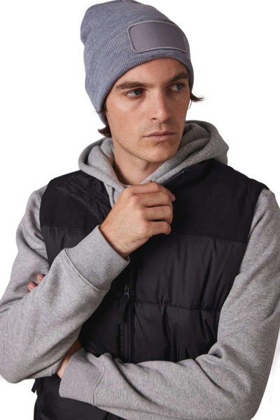 Beanie With Patch - White