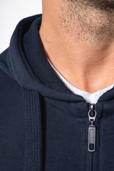 Men's Full Zip Hooded Sweatshirt - Light Royal Blue / M