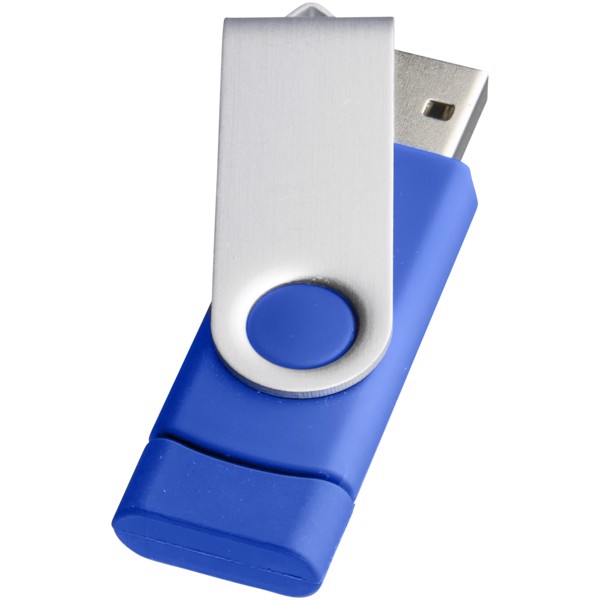 Clé USB rotative On The Go (OTG) - Bleu / 8GB