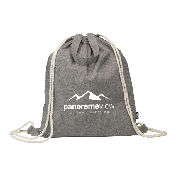 GRS Recycled Cotton PromoBag Plus (180 g/m²) backpack - Grey