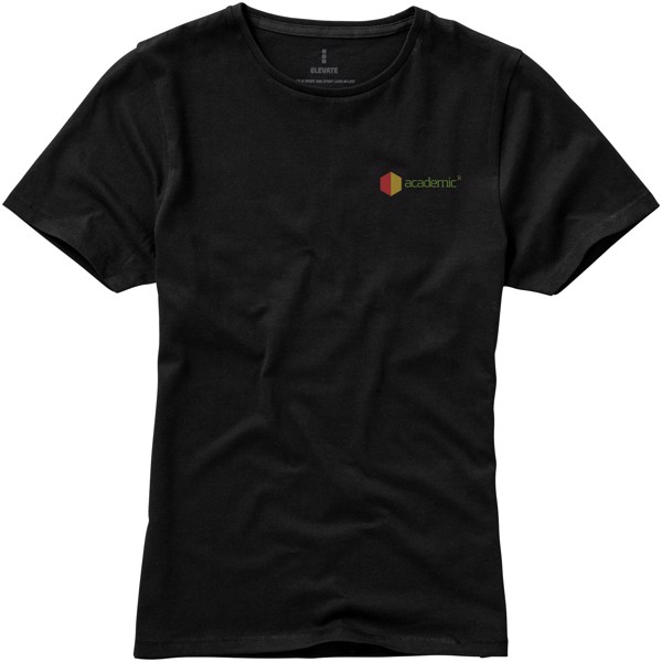 T-shirt de manga curta Nanaimo de mulher - Preto liso / M