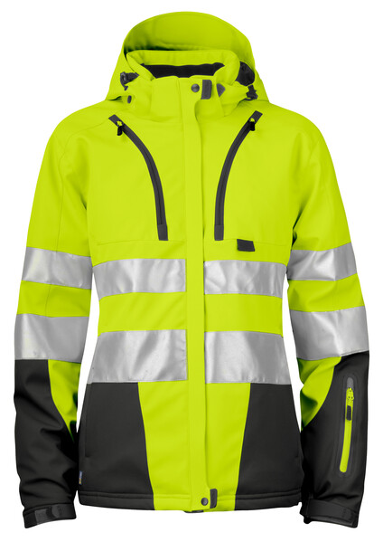 6424 3 LAYER PADDED JACKET LADY Yellow/black XXL
