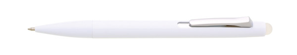Erase ballpoint pen, plastic, erasing tip - White