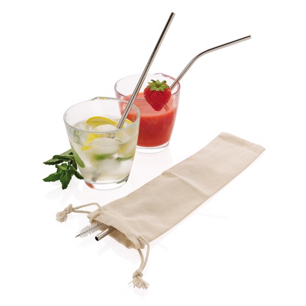 XD - Reusable stainless steel 3 pcs straw set