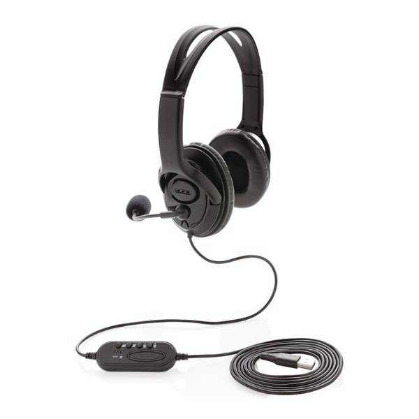 Over ear wired work headset - Mompalao