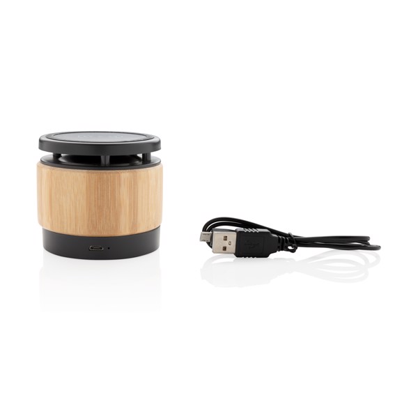 XD - Bamboo wireless charger speaker