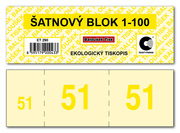 Šatnové Bloky 1-100 Čísel