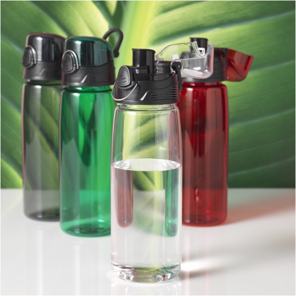 Capri 700 ml Tritan™ Sportflasche - Transparent Schwarz