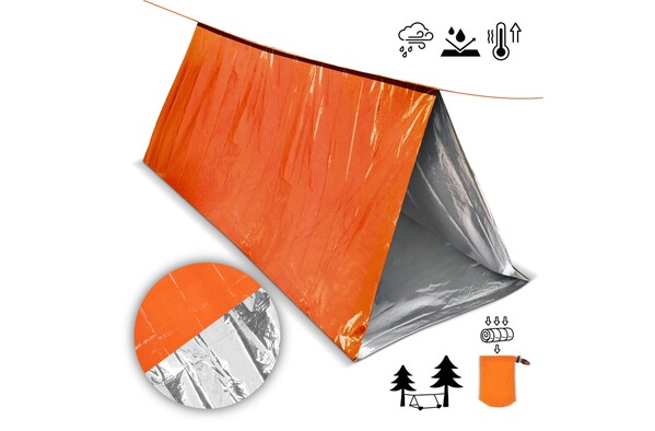 Outdoor survival compact emergency shelter tent - Orange