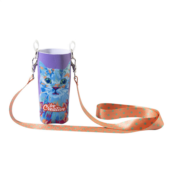 RPET italhűtő PrintCan Carry, elegáns típus - Fehér