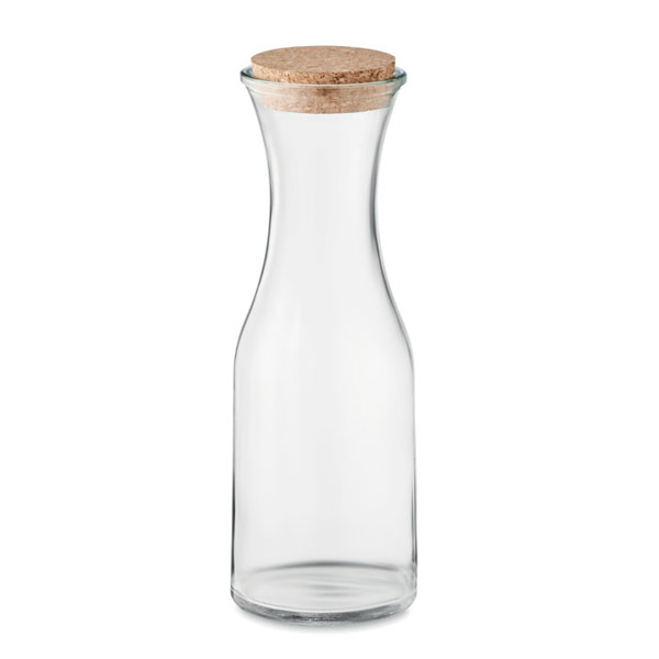 Borosilicate glass carafe with bamboo lid 1.2L, transparent - Ukiyo Home