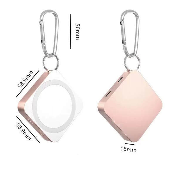 Wireless magnetic power bank 3in1 5000mAh - SILVER
