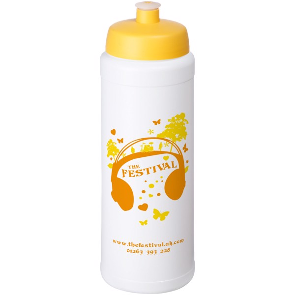 Bouteille de sport Baseline® Plus 750ml couvercle sport - Blanc / Jaune