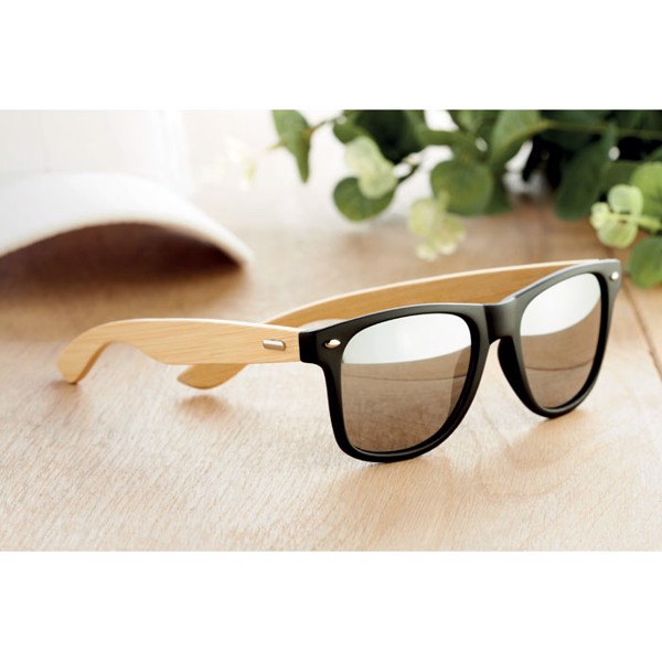 Sunglasses with bamboo arms California Touch - Yellow