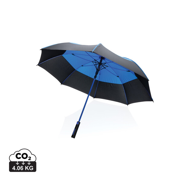 27" Impact AWARE™ RPET 190T auto open stormproof umbrella - Blue