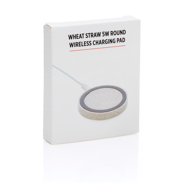 Anvil wireless charger 5W,wheatstraw,Ø70 mm