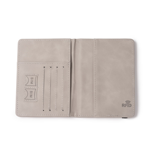 Funda Pasaporte Mundi  - GRIS