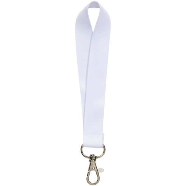 Mini sublimation lanyard both sides - White / 10mm