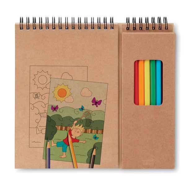 Colouring set with notepad Colopad