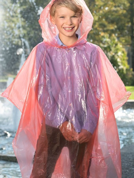Disposable Raining Poncho Sumatra For Kids - Transparent
