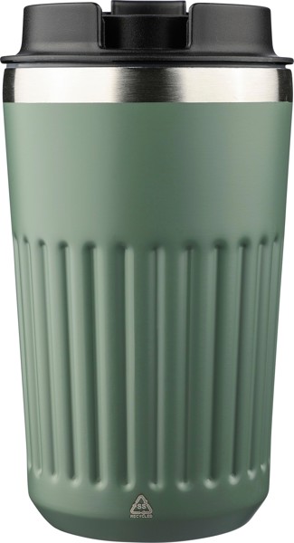 Gerecyclede roestvrijstalen reismok (400 ml) Chiara - wit