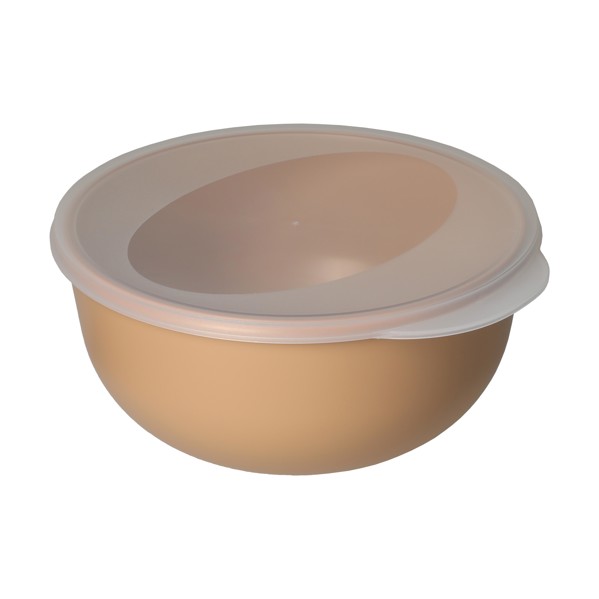 Food Bowl "Togo", 1.0 L, 1K Lid - Plain Black / Transparent-Milky