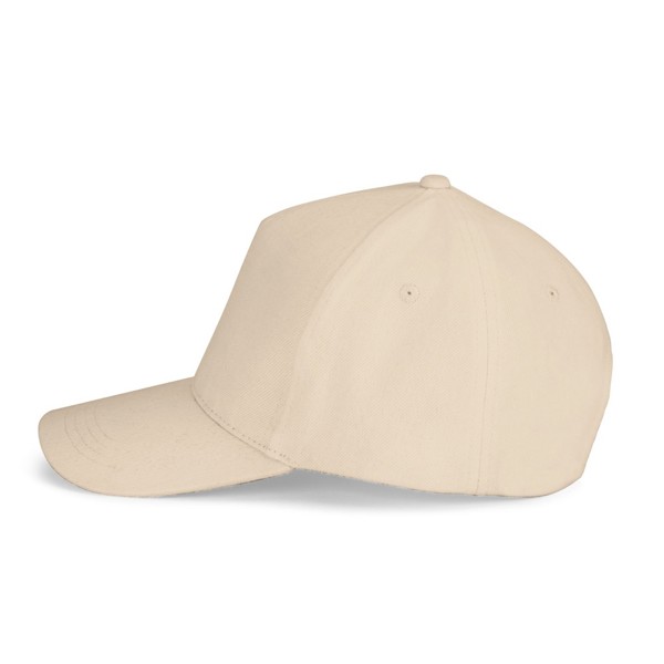 ASHTON. Čepice ze 100% bavlny (260 g/m²) s 5 panely - Béžová