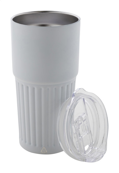 Thermo Cup Streaky Tall - White