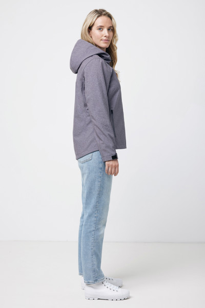 Ženska soft shell jakna Iqoniq Makalu, 300 g/m² - Heather srednje siva / XL