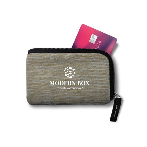 RPET ANTI RFID CREDIT CARD HOLDER WALLET - Gris / 